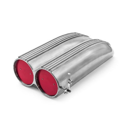 Speedmaster PCE106.1005 Polished Aluminum Single and Dual Carburetor Shotgun Finned Hood Scoop