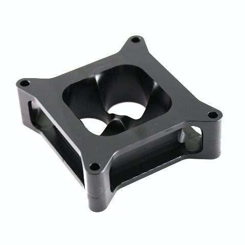 Speedmaster PCE120.1013 2 Aluminum 4150 CNC Machined Carburetor Spacer Square Bore 4 Port - Black