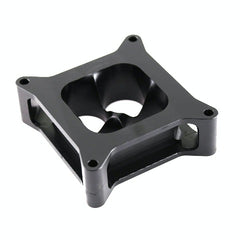 Speedmaster PCE120.1013 2 Aluminum 4150 CNC Machined Carburetor Spacer Square Bore 4 Port - Black