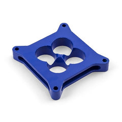 Speedmaster PCE120.1014 1 Aluminum 4150 CNC Machined Carburetor Spacer Square Bore 4 Port - Blue