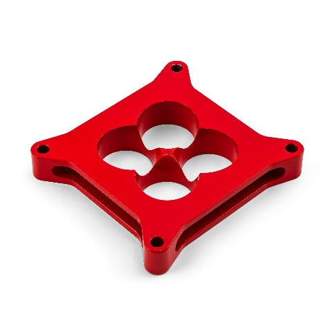 Speedmaster PCE120.1016 1 Aluminum 4150 CNC Machined Carburetor Spacer Square Bore 4 Port - Red