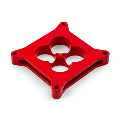 Speedmaster PCE120.1016 1 Aluminum 4150 CNC Machined Carburetor Spacer Square Bore 4 Port - Red