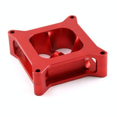 Speedmaster PCE120.1018 2 Aluminum 4150 CNC Machined Carburetor Spacer Square Bore 4 Port - Red