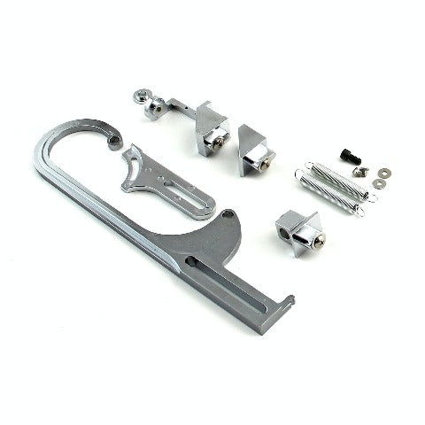 Speedmaster PCE124.1003 Carburetor Throttle Cable Bracket Kit - Chrome w/ Return Springs and Mount