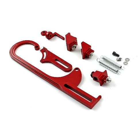 Speedmaster PCE124.1004 Carburetor Throttle Cable Bracket Kit - Red w/ Return Springs and Mount