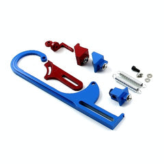 Speedmaster PCE124.1005 Carburetor Throttle Cable Bracket Kit - Red/Blue w/ Return Springs and Mount