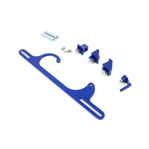 Speedmaster PCE124.1013 Carburetor Throttle Cable Bracket Kit w/ Return Springs - Billet Blue