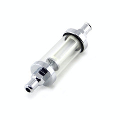 Speedmaster PCE132.1002 Fuel Filter 5/16 Inlet and Outlet Chrome and Clear