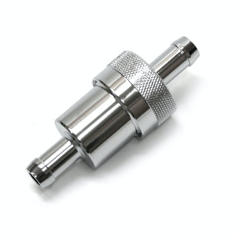 Speedmaster PCE132.1003 Fuel Filter 3/8 Inlet and Outlet Chrome w/ Bronze Element