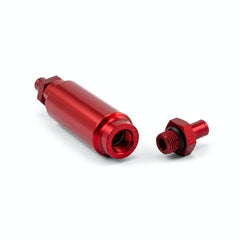 Speedmaster PCE132.1007 Inline Billet Aluminum Fuel Filter 3/8 NPT - 3/8 NPT Male Red