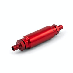 Speedmaster PCE132.1007 Inline Billet Aluminum Fuel Filter 3/8 NPT - 3/8 NPT Male Red