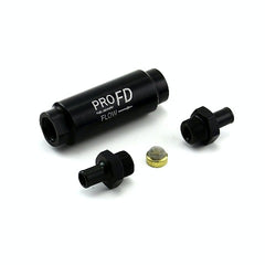 Speedmaster PCE132.1009 Inline Billet Aluminum Fuel Filter 3/8 NPT - 3/8 NPT Male Black
