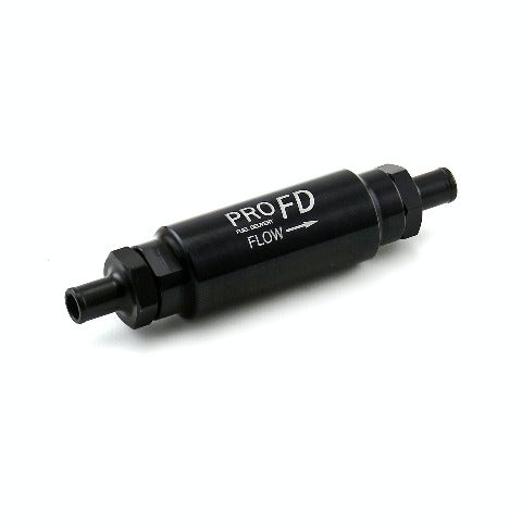 Speedmaster PCE132.1009 Inline Billet Aluminum Fuel Filter 3/8 NPT - 3/8 NPT Male Black