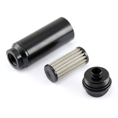 Speedmaster PCE132.1014 Inline Billet Aluminum Black Anodized Fuel Filter -10 AN Female