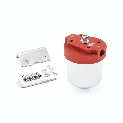 Speedmaster PCE132.1016 Billet Fuel Filter with Replaceable Element - Mounting Bracket 3/8 NPT