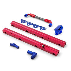 Speedmaster PCE137.1009 Billet Aluminum Fuel Injector Rail Kit (OEM Angled EFI)