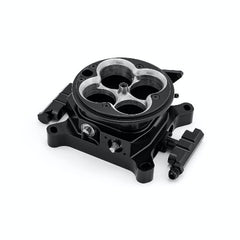 Speedmaster PCE138.1015 1200 Cfm 4 Barrel 4150 Billet CNC Machined Throttle Body and Fuel Rails - Black