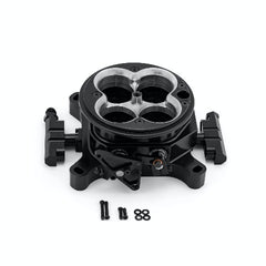 Speedmaster PCE138.1015 1200 Cfm 4 Barrel 4150 Billet CNC Machined Throttle Body and Fuel Rails - Black