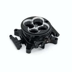 Speedmaster PCE138.1015 1200 Cfm 4 Barrel 4150 Billet CNC Machined Throttle Body and Fuel Rails - Black