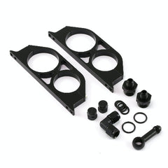 Speedmaster PCE142.1005 Fuel Pump and Filter Dual Mounting Bracket Set Black Anodized Aluminum