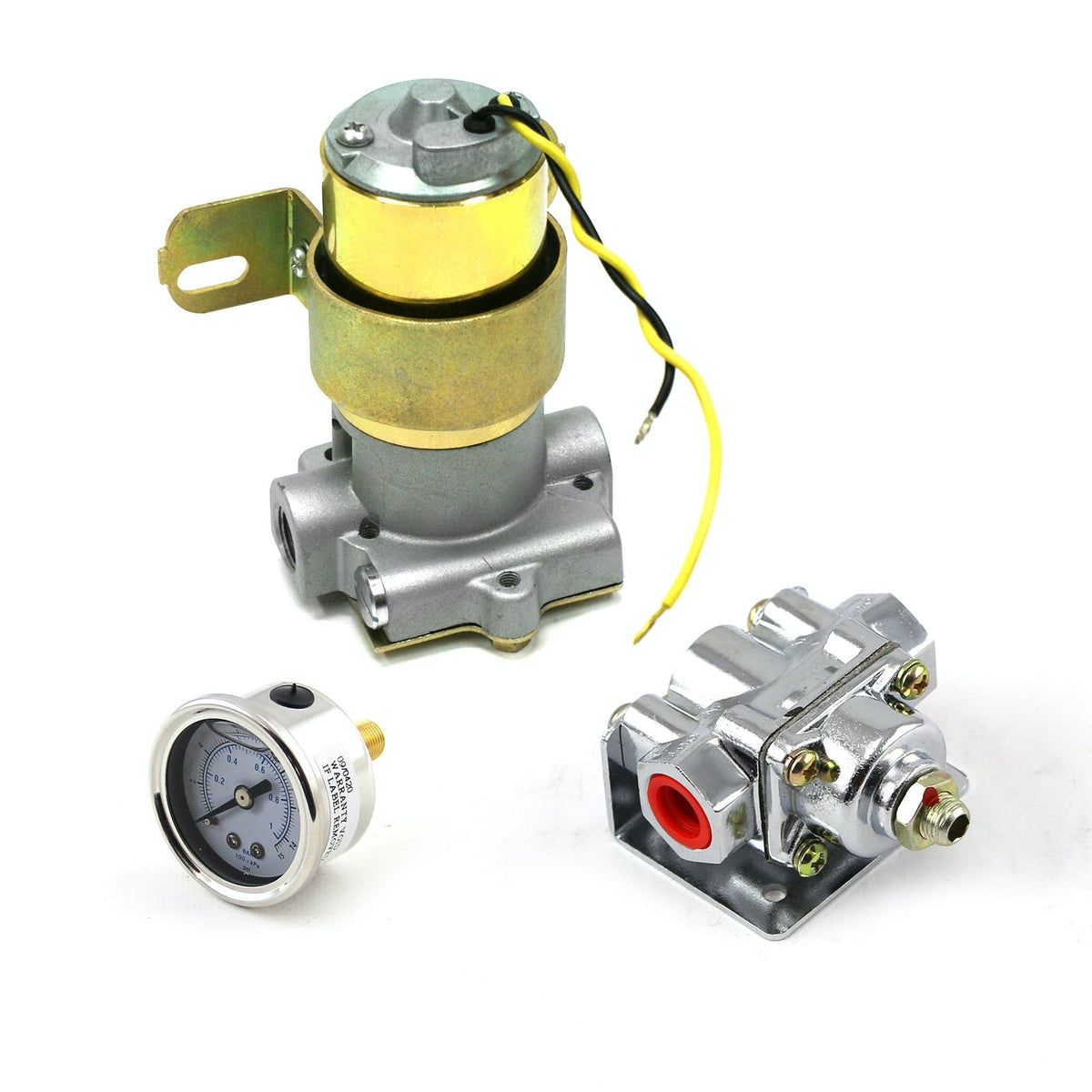 Speedmaster PCE145.1020 95 Gph Electric Fuel Pump Chrome Regulator and Gauge Combo Kit