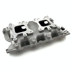 Speedmaster PCE147.1105 460 CJ Twin Carb Intake Manifold Satin (Optional Blower Mount)