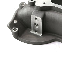 Speedmaster PCE147.1127 Big Block Satin Open Intake Manifold w/Dual Carb Adapter