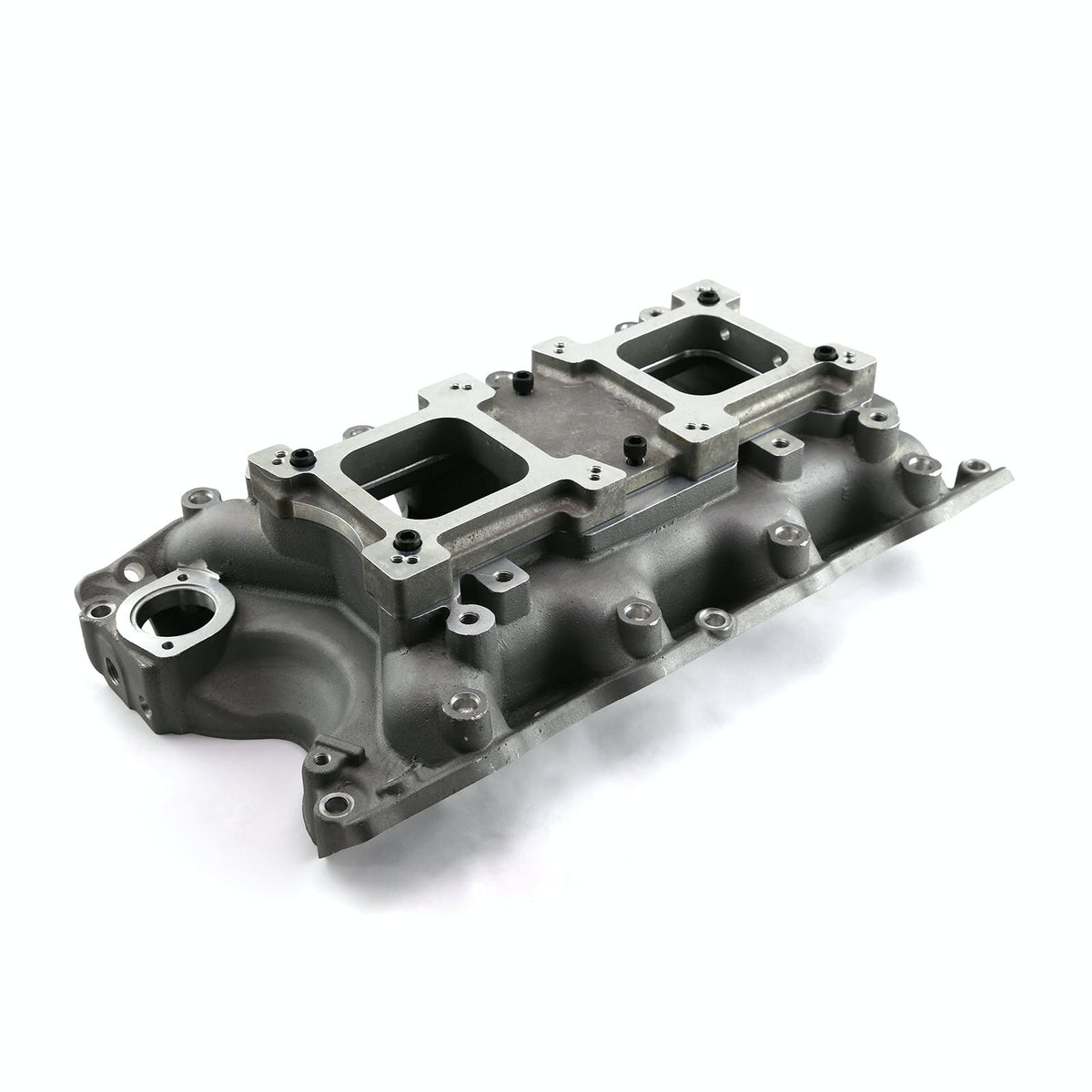 Speedmaster PCE147.1127 Big Block Satin Open Intake Manifold w/Dual Carb Adapter