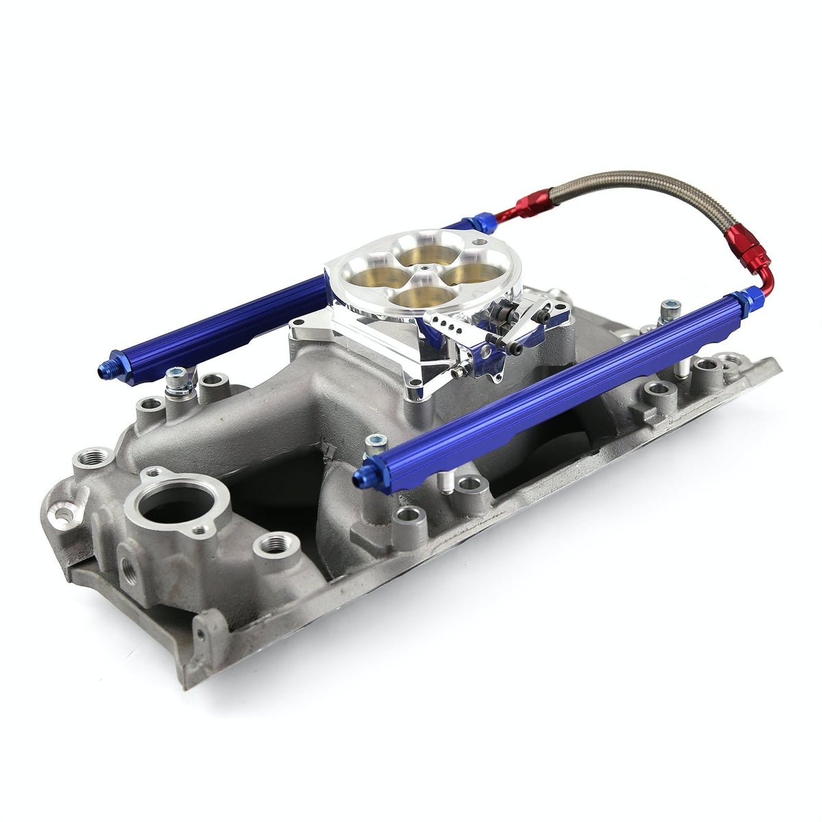 Speedmaster PCE148.1068 Rect Port Eliminator Intake Manifold, Fuel Rails and Throttle Body