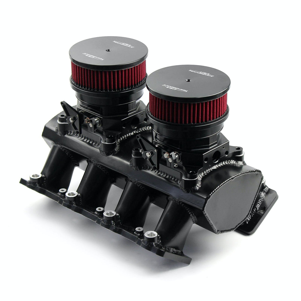 Speedmaster PCE148.1107 Fabricated EFI Twin Throttle Body Intake Manifold Kit Black