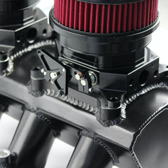 Speedmaster PCE148.1107 Fabricated EFI Twin Throttle Body Intake Manifold Kit Black