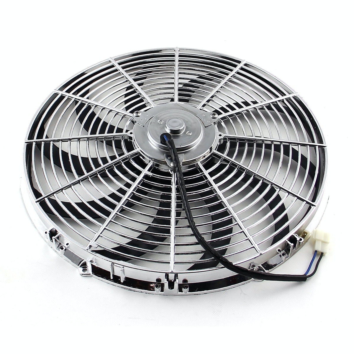 Speedmaster PCE185.1015 16 Reversable 12V S Blade Radiator Electric Thermo Fan - Chrome