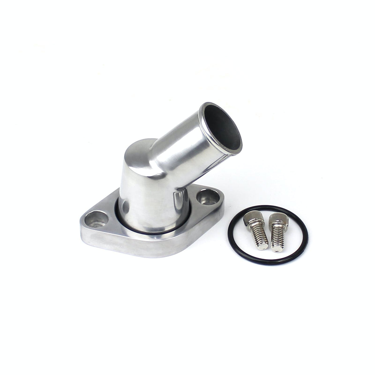 Speedmaster PCE191.1006 45 Degree Swivel Aluminum Thermostat Housing Water Neck Polished