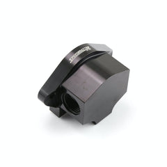 Speedmaster PCE191.1031 Remote 0 Degree Billet Aluminum Thermostat Housing Water Neck Black