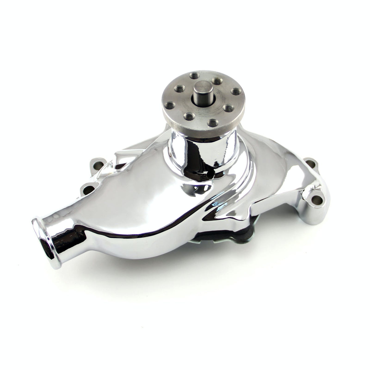 Speedmaster PCE195.1002 High Volume Aluminum Short Water Pump Chrome w/o Heater Port