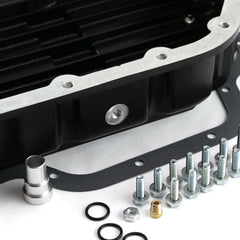 Speedmaster PCE221.1021 Turbo 400 TH400 Aluminum High Volume Transmission Oil Pan Cast Finned Black