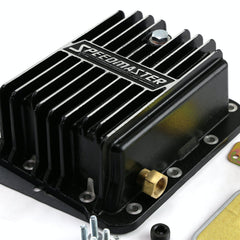 Speedmaster PCE221.1022 C4 Aluminum High Volume Transmission Oil Pan Cast Finned Black