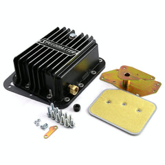 Speedmaster PCE221.1022 C4 Aluminum High Volume Transmission Oil Pan Cast Finned Black