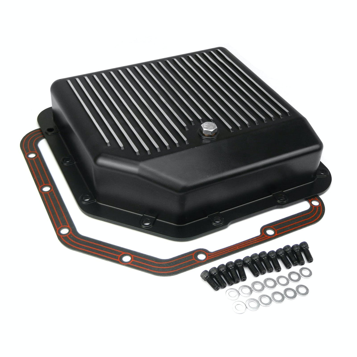 Speedmaster PCE221.1024 Turbo TH350 Finned Black Extra Capacity Aluminum Transmission Oil Pan