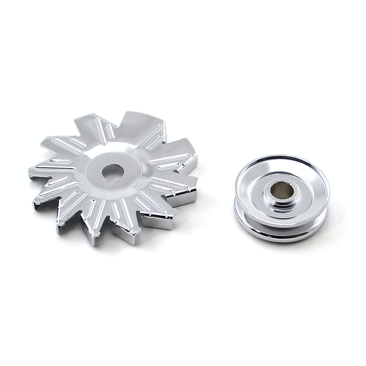 Speedmaster PCE238.1001 Single Groove Alternator Pulley and Fan Kit Chrome