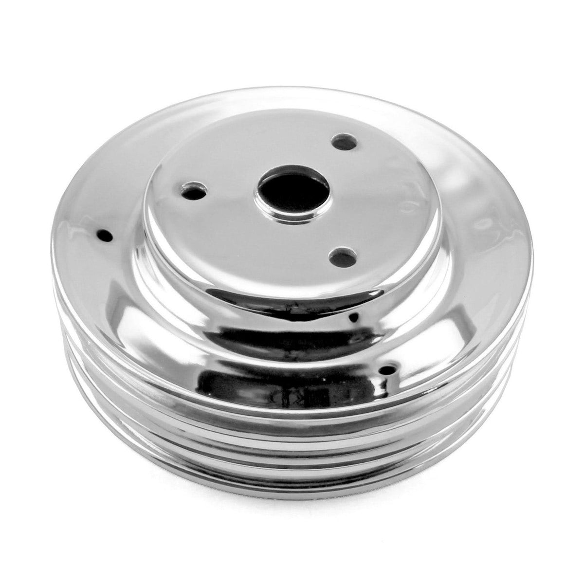 Speedmaster PCE239.1015 Steel Long Water Pump Lwp 3 Groove Crank Pulley Chrome