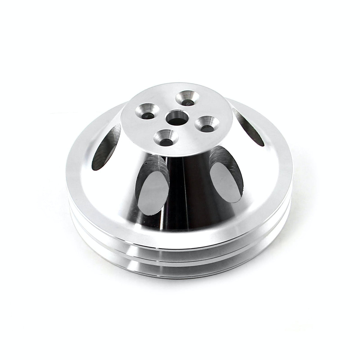 Speedmaster PCE246.1004 Billet Aluminum Short Water Pump Swp 2 Groove Water Pump Pulley