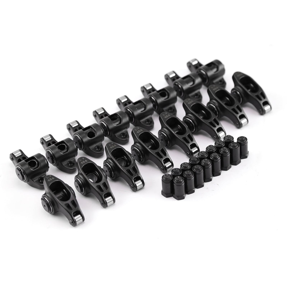 Speedmaster PCE261.1164 1.7 Ratio 7/16 SuperStreet Ultra Black Roller Rocker Arm Set