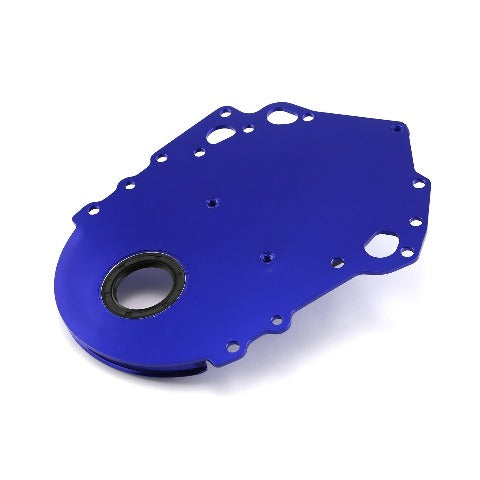 Speedmaster PCE265.1056 Blue Aluminum Timing Cover with Seal