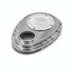Speedmaster PCE265.1061 350 2-Piece Polished Aluminum Timing Chain Cover w/ Inspection Plate