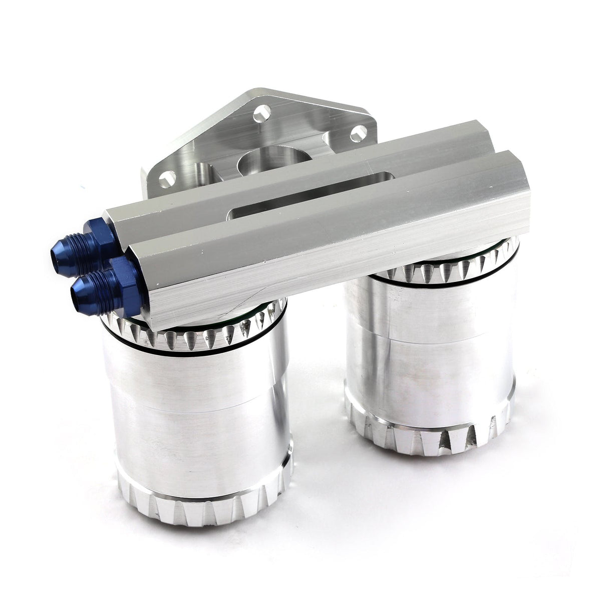 Speedmaster PCE298.1008 Billet Aluminum Dual Oil Filter Relocation Kit with Reusable Filters