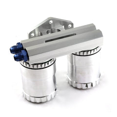 Speedmaster PCE298.1008 Billet Aluminum Dual Oil Filter Relocation Kit with Reusable Filters