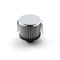 Speedmaster PCE309.1004 Chrome Valve Cover Open Filter Element Breather - w/Hood (1 3/8 Clamp On)