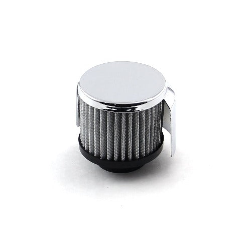 Speedmaster PCE309.1005 Chrome Valve Cover Open Filter Element Breather - w/Hood (1 1/2 Clamp On)