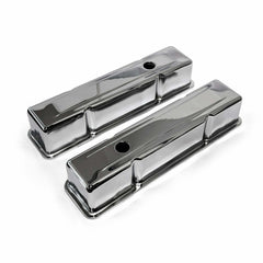 Speedmaster PCE314.1002 Chrome Steel Valve Covers - Tall w/ Hole